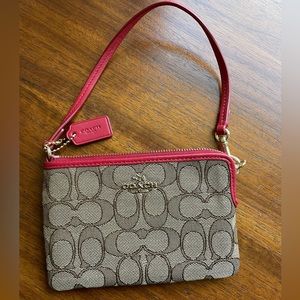 Coach monogram wristlet